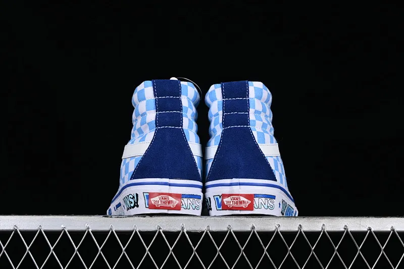 All categories Vans Vans series Vans Hi Vans high-top Vans Sk8-Hi 38 DX Vans official blue checkerboard casual canvas shoes VN0A5KRIA5I